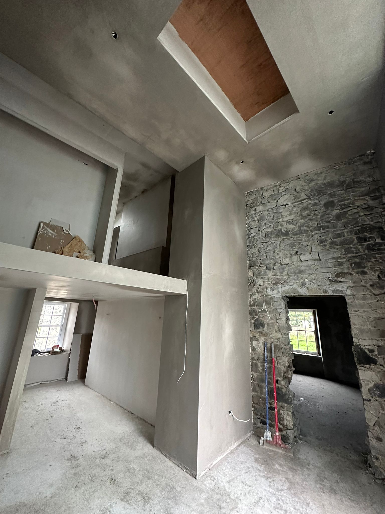 Internal plastering — multi-level renovation with smooth plaster finish by Causani Plastering Ireland